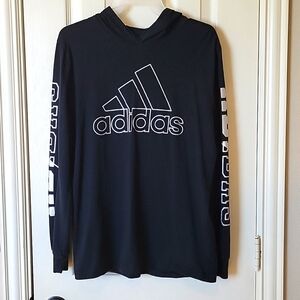 Adidas youth large black shirt with hood